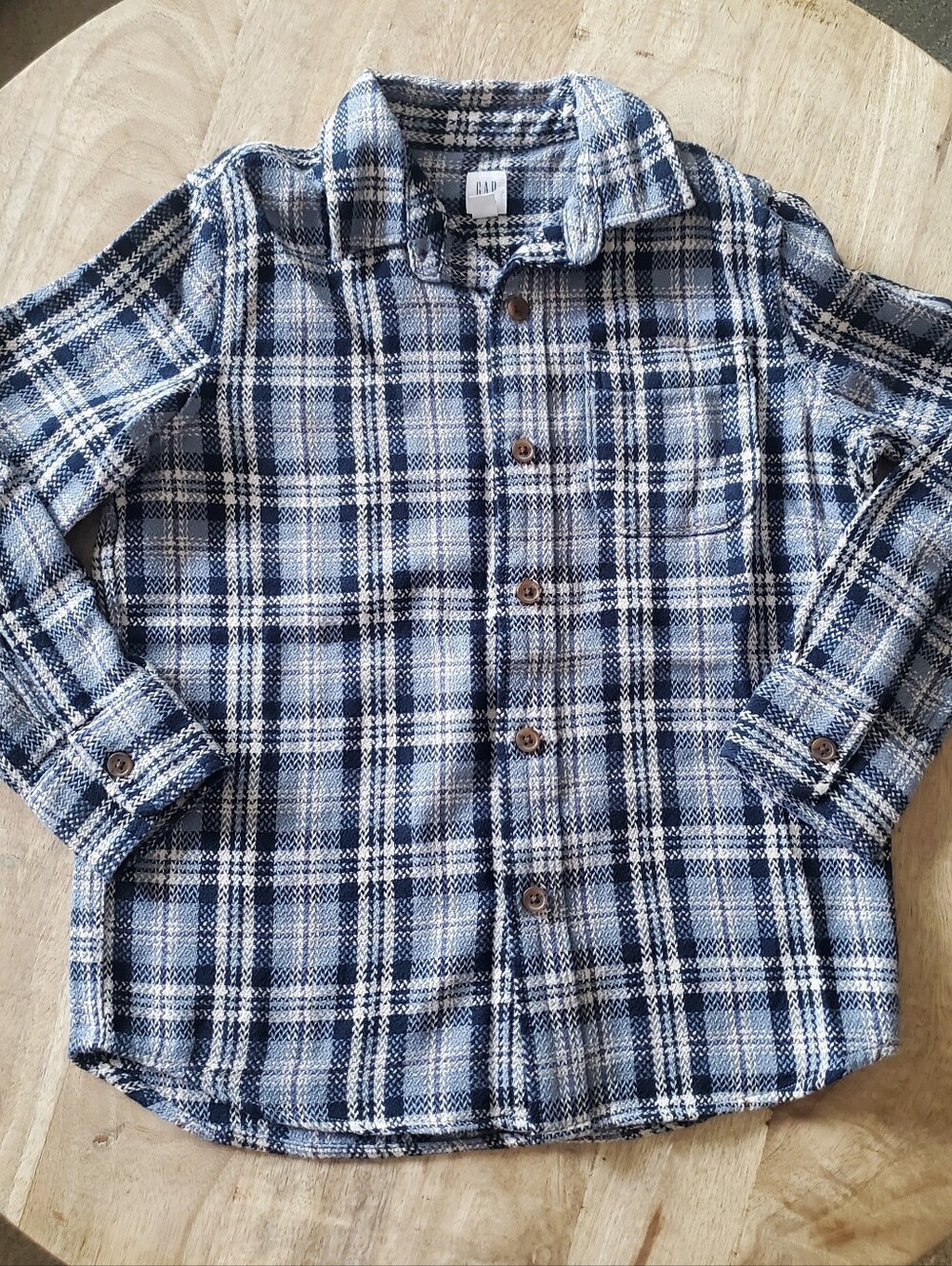 Gap Kids Boys Medium Button Up Woven Plaid Shirt